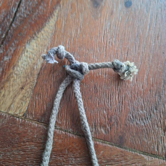 Braided Fringe Necklace‎ Gray Plastic 20 Inch Adjustable Boho Dangle - Picture 5 of 7